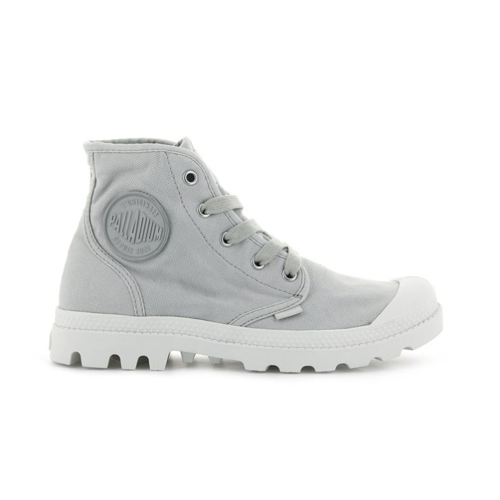 Palladium Pampa Hi Women\'s Boots Light Grey | UK F607-NOD